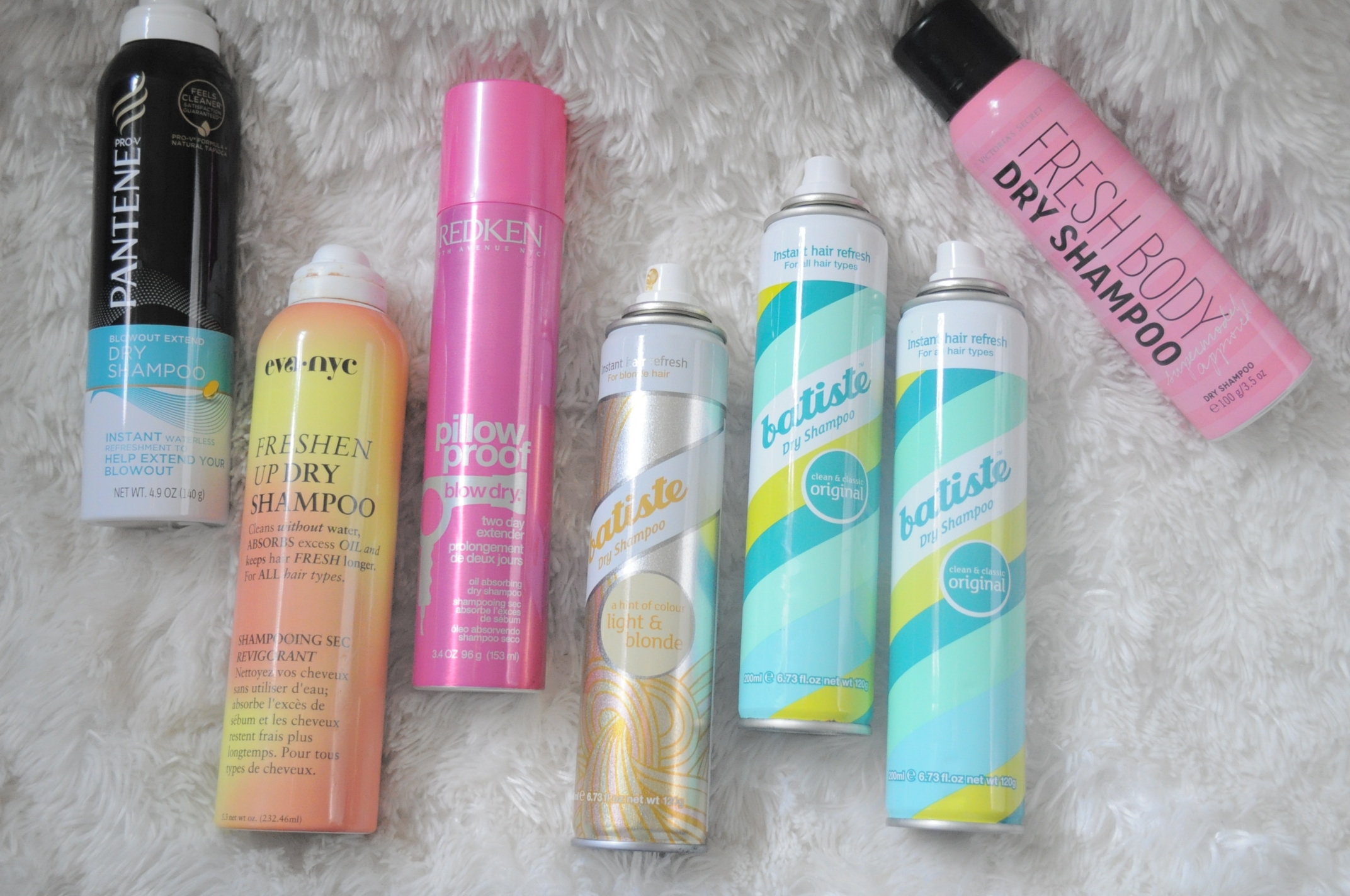 Dry Shampoo - Review of some of the most popular brands